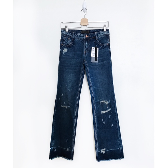 Zara Denim - NWT Zara boot cut distressed jeans - size 2